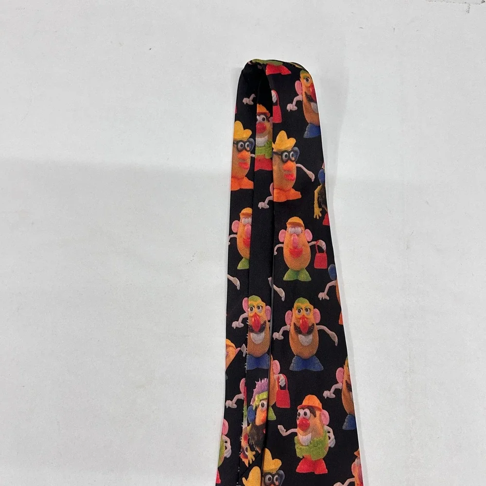 Ralph Marlin Mr. Potato Head Novelty Necktie Black Kitsch Toycore Retro USA